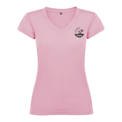 Victoria kortärmad v-ringad T-shirt för dam Standard | Ljusrosa | XL | Inget reklamtryck | Inte tillgängligt | Inte tillgängligt | Inte tillgängligt