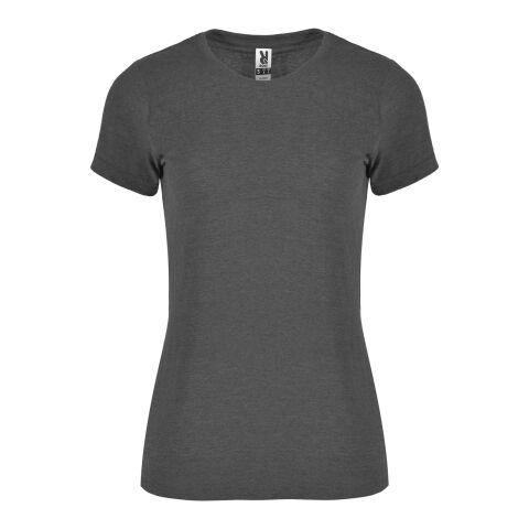 Fox kortärmad T-shirt för dam Svartmelerad | M