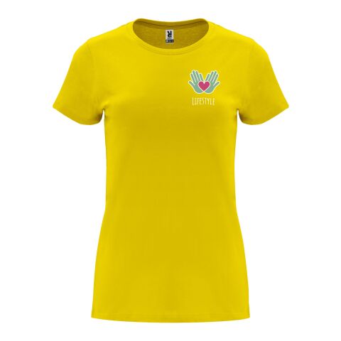 Capri kortärmad T-shirt för dam Standard | Gul | 2XL | Inget reklamtryck | Inte tillgängligt | Inte tillgängligt | Inte tillgängligt