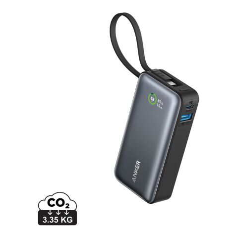 Anker Nano powerbank 30W, inbyggd USB-C kabel svart