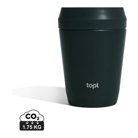 Topl To Go-glas i återvunnet stål Patenterat 360-lock 235 ml grå | Inget reklamtryck | Inte tillgängligt | Inte tillgängligt