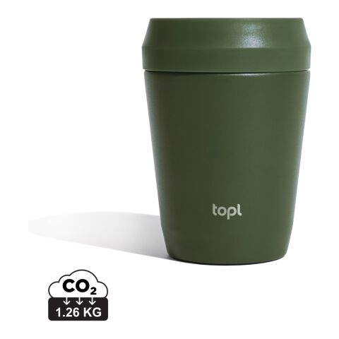 Topl To Go-glas i återvunnet stål Patenterat 360-lock 235 ml grön | Inget reklamtryck | Inte tillgängligt | Inte tillgängligt