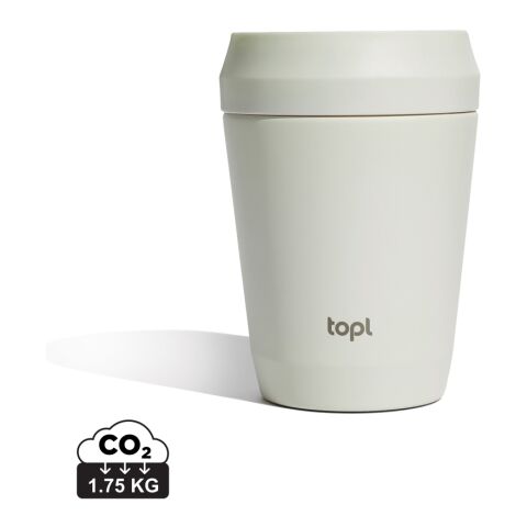 Topl To Go-glas i återvunnet stål Patenterat 360-lock 235 ml brun