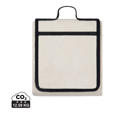 VINGA Volonne AWARE™ återvunnen canvas picknickpläd off white-svart