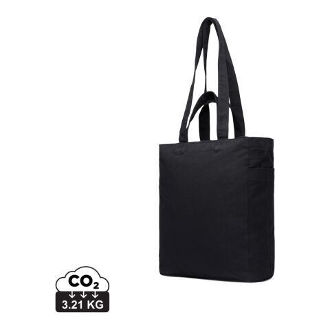 VINGA Hilo AWARE™ återvunnen canvas tote med dragkedja svart
