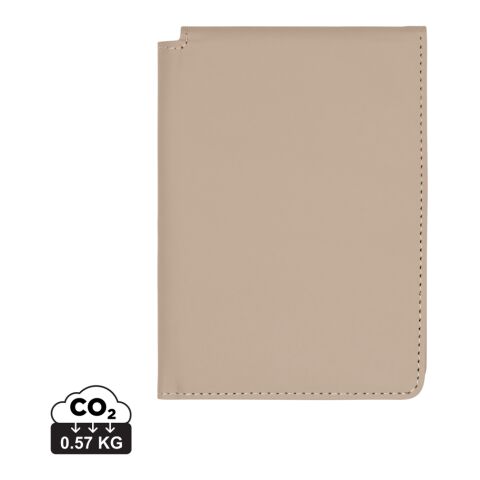 VINGA Baltimore RCS återvunnen polyester RFID passfodral greige