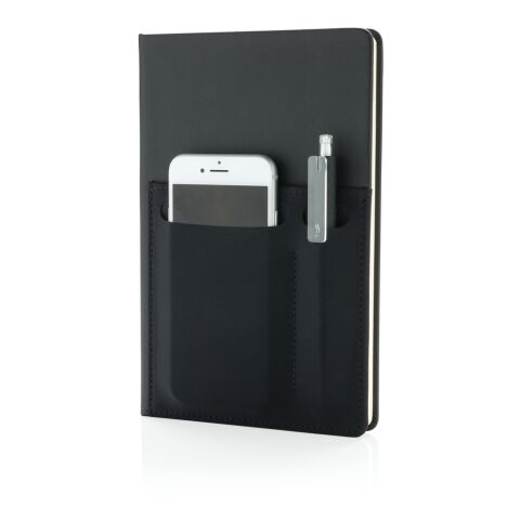 A5 Deluxe anteckningsbok med smarta fack svart | Inget reklamtryck | Inte tillgängligt | Inte tillgängligt