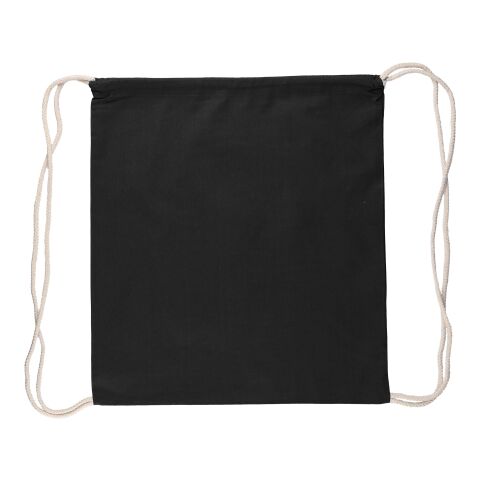 Oeko-Tex cotton (140 gsm) drawstring backpack Bridget Svart