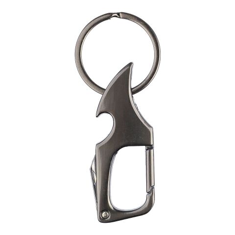 Metal carabiner keychain Bella grå | Inget reklamtryck | Inte tillgängligt | Inte tillgängligt