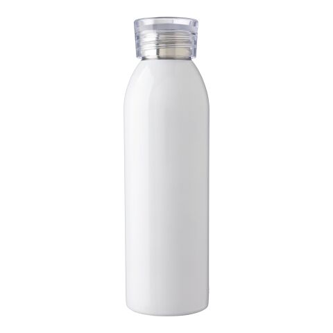 Stainless steel single-walled drinking bottle 650 ml Cindy Vit | Inget reklamtryck | Inte tillgängligt | Inte tillgängligt
