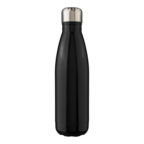 Recycled stainless steel single-walled flask 650 ml Cliff Svart | Inget reklamtryck | Inte tillgängligt | Inte tillgängligt
