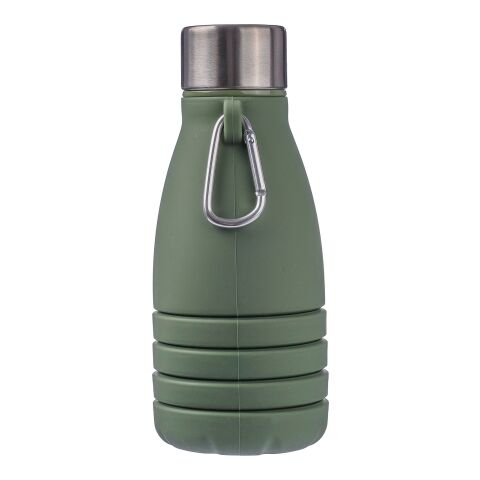 Silicone foldable drinking bottle 550 ml Erin Grön | Inget reklamtryck | Inte tillgängligt | Inte tillgängligt
