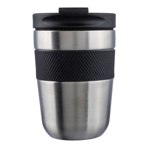 Stainless steel double-walled drinking mug 300 ml Keith Svart/Silver | Inget reklamtryck | Inte tillgängligt | Inte tillgängligt