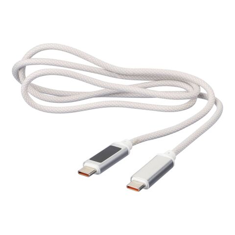 Nylon fabric charging cable 65W Claudia Ljusgrå | Inget reklamtryck | Inte tillgängligt | Inte tillgängligt
