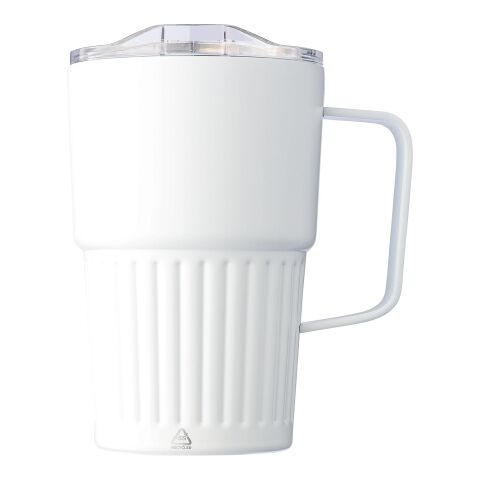 Recycled stainless steel double-walled travel mug (450 ml) Calo Vit | Inget reklamtryck | Inte tillgängligt | Inte tillgängligt