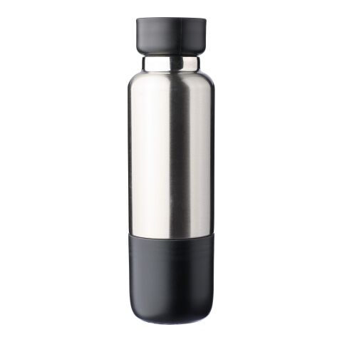 Stainless steel double-walled drinking bottle (500 ml) Zev Svart | Inget reklamtryck | Inte tillgängligt | Inte tillgängligt