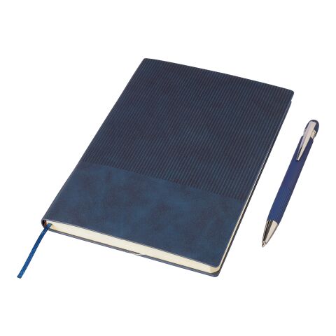 Recycled PU notebook (A5) and ballpen set Tarek