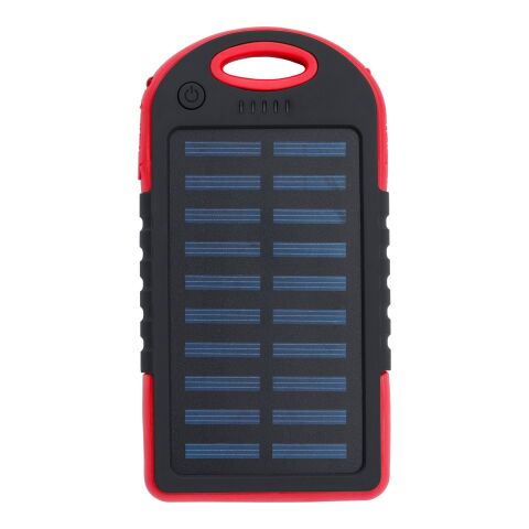 Rubberized ABS solar power bank Arin Röd | Inget reklamtryck | Inte tillgängligt | Inte tillgängligt