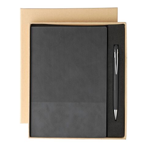 Recycled PU notebook (A5) and ballpen set Tarek