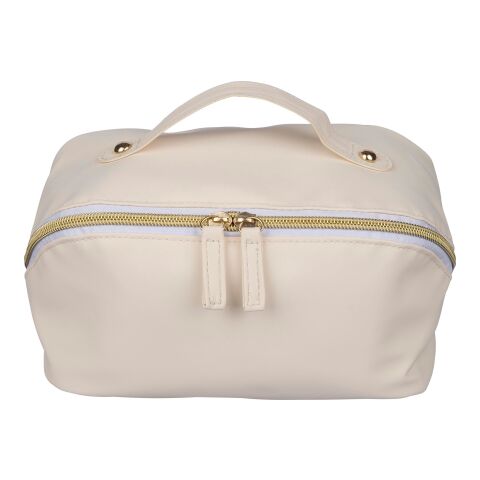 Recycled PU toilet bag Alon beige | Inget reklamtryck | Inte tillgängligt | Inte tillgängligt