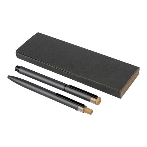 Recycled aluminium lacquered pen set Ilaria