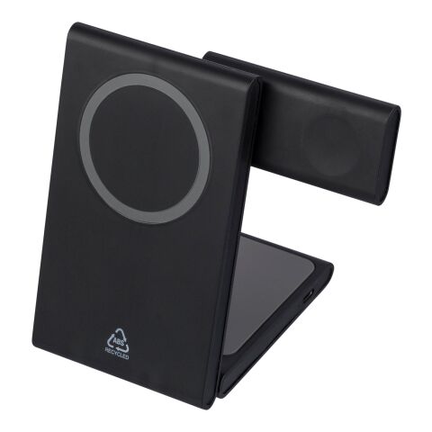 Recycled ABS 3-in-1 magnetic wireless charger Valerio