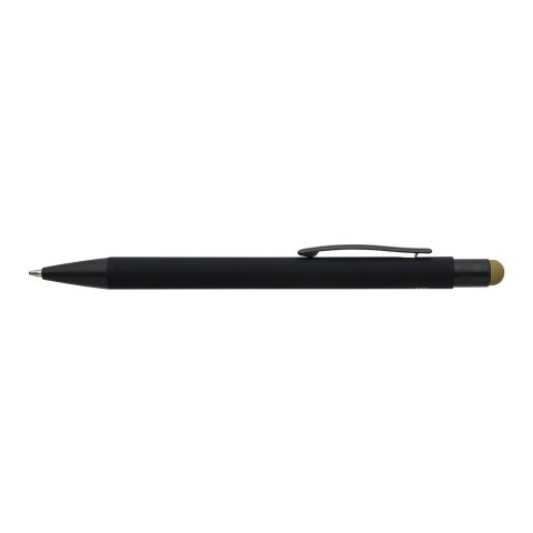 Recycled aluminium rubberized ballpen Formentera Guld