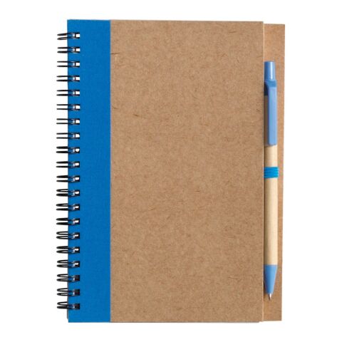Wire bound notebook with ballpen. Stella Ljusblå