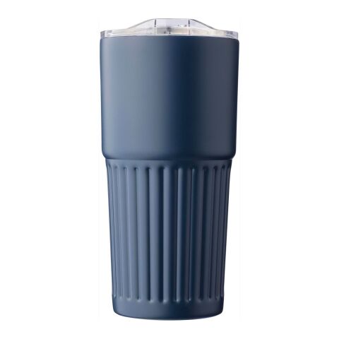 Recycled stainless steel double-walled drinking mug (500 ml) Kael Blå