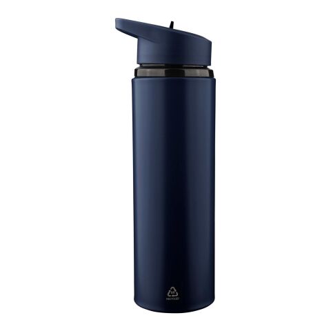 Recycled stainless steel drinking bottle (500 ml) Zeno Blå