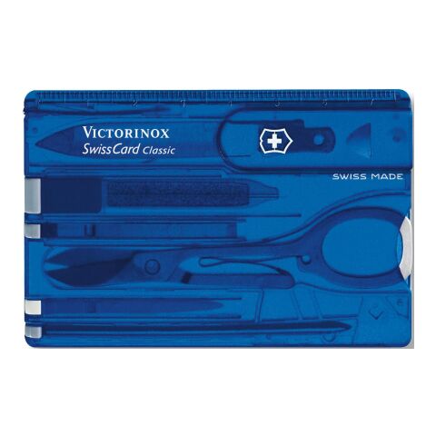 Victorinox® SwissCard klassiskt multiverktyg, nylon Blå | Inget reklamtryck | Inte tillgängligt | Inte tillgängligt