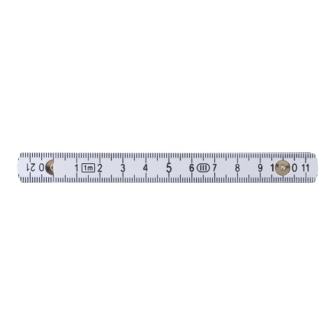 Plastic foldable ruler Vit | Inget reklamtryck | Inte tillgängligt | Inte tillgängligt