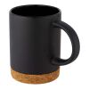 Neiva 425 ml keramikmugg med korkbas Standard | Svart | Inget reklamtryck | Inte tillgängligt | Inte tillgängligt