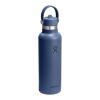 Hydro Flask Standard Mouth 621ml isolerad vattenflaska i rostfritt stål med lock med sugrör Mellanblå