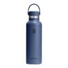 Hydro Flask Standard Mouth 621ml isolerad vattenflaska i rostfritt stål med lock med sugrör Mellanblå