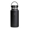 Hydro Flask Wide Mouth 946ml isolerad i rostfritt stål Svart