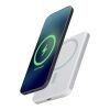 Avis 5000 mAh magnetisk powerbank i RCS-återvunnet aluminium  Silver