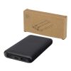 Adhil 10 000 mAh 10 W powerbank av återvunnen plast med två inbyggda kablar Standard | Svart | Inget reklamtryck | Inte tillgängligt | Inte tillgängligt