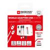 SKROSS® MUV AC65PD världsadapter med USB-C-kabel  vit
