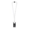 Addie logoband med sublimering, telefonhållare och säkerhetsspänne Svart-Vit | 10mm