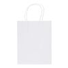 Papperspåse i kraftpapper 120 g/m² med tvinnade handtag – 18 x 9 x 23 cm vit