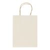 Papperspåse 150 g/m² av jordbruksavfall med tvinnade handtag – 18 x 9 x 23 cm Elfenbensvit