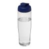 H2O Tempo® 700 ml sportflaska med uppfällbart lock Vit-Blå | Inget reklamtryck | Inte tillgängligt | Inte tillgängligt