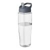 H2O Tempo® 700 ml sportflaska med piplock Transparent-Stormgrå