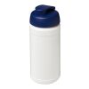 Baseline® Plus 500 ml sportflaska med uppfällbart lock Transparent-Blå | Inget reklamtryck | Inte tillgängligt | Inte tillgängligt