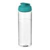 H2O Treble 850 ml sportflaska med uppfällbart lock Transparent klar-Aquablå
