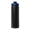 Baseline Rise sportflaska på 750 ml med uppfällbart lock Svart-Blå | Inget reklamtryck | Inte tillgängligt | Inte tillgängligt
