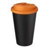 Americano® Eco 350 ml termosmugg av återvunnet material med spillsäkert lock Orange-Svart | Inget reklamtryck | Inte tillgängligt | Inte tillgängligt