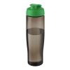 H2O Active® Eco Tempo 700 ml sportflaska med uppfällbart lock Grön-Heather Charcoal | Inget reklamtryck | Inte tillgängligt | Inte tillgängligt