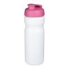 Baseline® Plus 650 ml sportflaska med uppfällbart lock Vit-Rosa